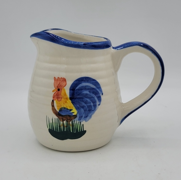 Alco Rooster Creamer Pitcher Hand Painted Farmhouse Decor Country Kitchen - Picture 10 of 10